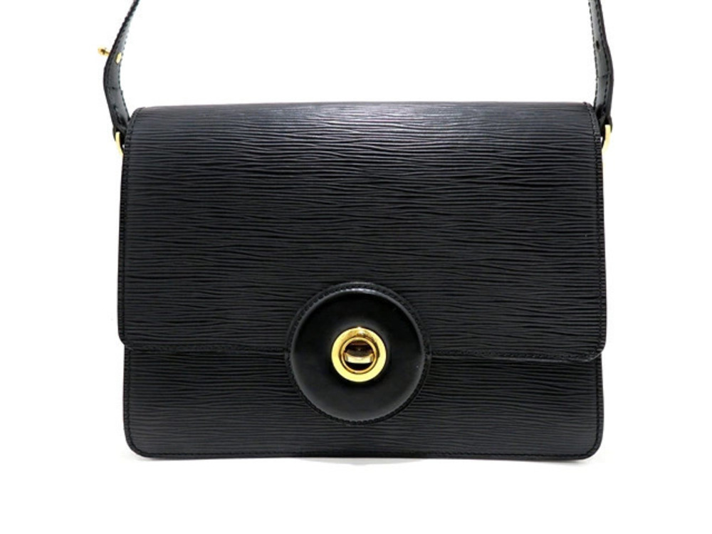 LOUIS VUITTON Run Shoulder Bag Epi Leather Noir Black